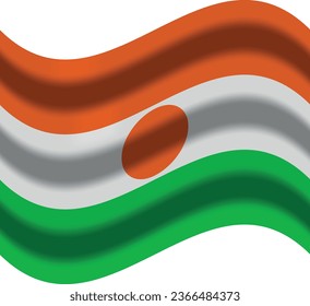 niger flag with wind icon