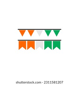Niger flags icon set, Niger independence day icon set vector sign symbol