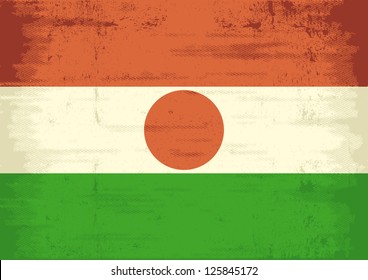 Niger grunge flag. A grunge flag of Niger