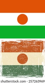 Niger grunge flag. Vector illustration. Grunge effect can be cleaned easily