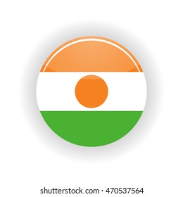 Niger icon circle isolated on white background. Niamey icon vector illustration