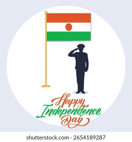 Dia da Independência do Níger. 3 de agosto. 3 de agosto. Independência, Dia Nacional, Bandeira, Design Tipográfico, Conceito Criativo. Modelo para banner, pôster, propaganda, cartão comemorativo, cartão postal, panfleto, página da Web