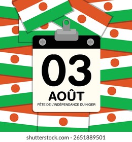Niger Independence Day Small Wall Calendar