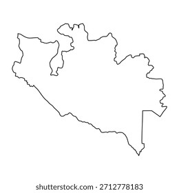 Niger map outline black border country shape geographic