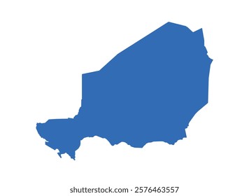 Niger Map vector icon. Minimalistic Colorful Map of Niger.