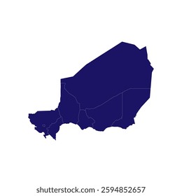Niger Map vector illustration. Niger Map silhouette