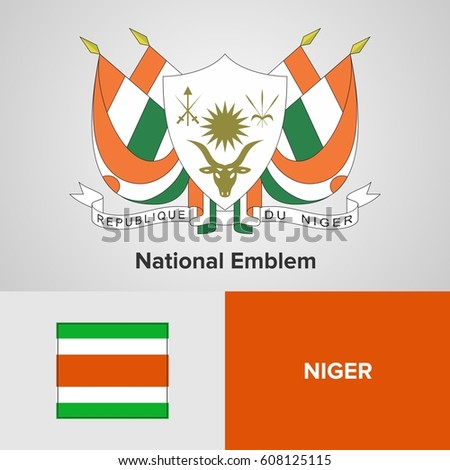 Niger National Emblem and flag 
