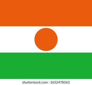 Niger national flag. Flag of Niger