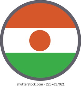 Vector de icono de la bandera nacional de Níger Material de ilustración