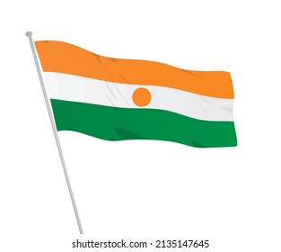 Niger national flag. vector illustration