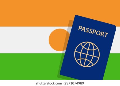 Niger Passport. Niger Flag Background Vector