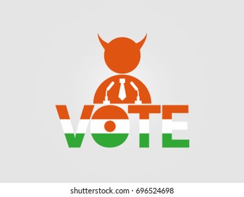 Niger Podium Corrupt Politician Vote