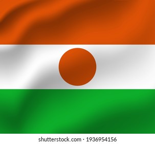 Niger waving flag vector editable