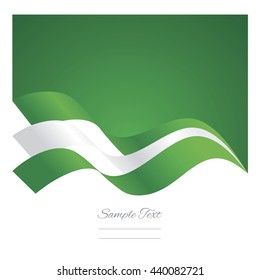Nigeria abstract ribbons flag vector