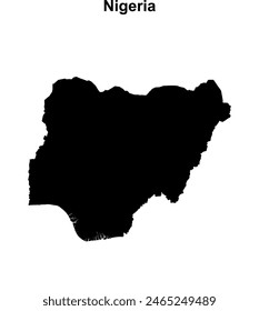Nigeria-leeres Umriss-Kartendesign