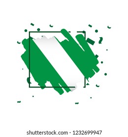 Nigeria Brush Logo Vector Template Design Illustration