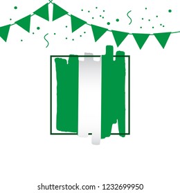 Nigeria Brush Logo Vector Template Design Illustration