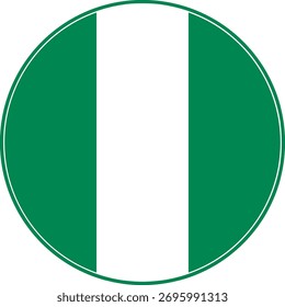 Nigeria Circle Flag, Nigeria Flag Icon