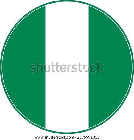 Nigeria Circle Flag, Nigeria Flag Icon