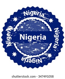 Nigeria Country Grunge Stamp