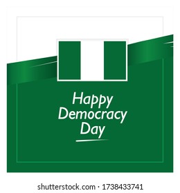 Nigeria Democracy Day card design template.