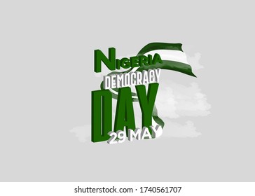 Nigeria Democracy Day Vector - Nigeria flagTemplate Design