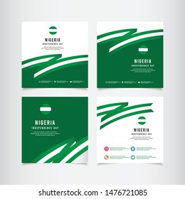 Nigeria democracy day vector template. Design illustration for banner; advertising; greeting cards or print. Design happiness celebration.