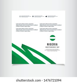 Nigeria democracy day vector template. Design illustration for banner; advertising; greeting cards or print. Design happiness celebration.