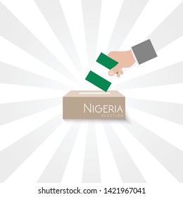 Nigeria Elections Vote Box Vector 