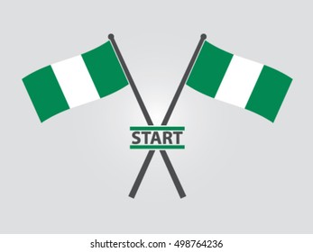 Nigeria Emblem Start Line