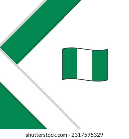 Nigeria Flag Abstract Background Design Template. Nigeria Independence Day Banner Social Media Post. Nigeria Illustration