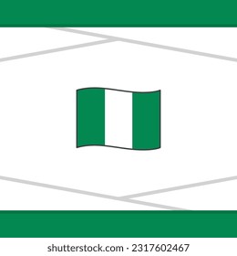 Nigeria Flag Abstract Background Design Template. Nigeria Independence Day Banner Social Media Post. Nigeria Vector