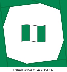 Nigeria Flag Abstract Background Design Template. Nigeria Independence Day Banner Social Media Post. Nigeria Banner