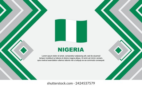Nigeria Flag Abstract Background Design Template. Nigeria Independence Day Banner Wallpaper Vector Illustration. Nigeria Design
