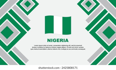 Nigeria Flag Abstract Background Design Template. Nigeria Independence Day Banner Wallpaper Vector Illustration. Nigeria