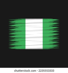 Nigeria Flag Brush Vector Illustration
