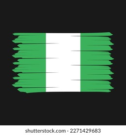 Nigeria Flag - Vektorgrafik mit Druckknopf
