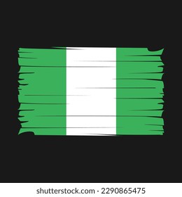 Ilustración del vector del pincel de bandera de Nigeria