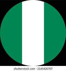 Nigeria Flag Circle Shape Isolated On Stock Vector (Royalty Free ...