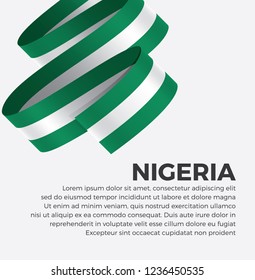 Nigeria flag for decorative.Vector background