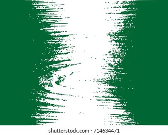 Nigeria flag design concept. Flag textured by grungy wood pattern. Image relative to travel and politic themes