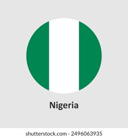 Nigeria flag design vector illustration on a gray background for graphic and web design.