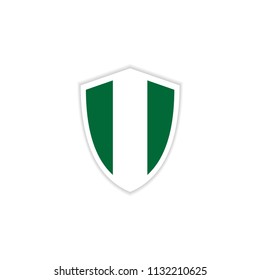 Nigeria Flag Emblem Vector Template Design Illustration