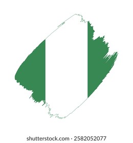 Nigeria flag in a flat grunge vector design background