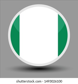 Nigeria flag in the form of a circle, can be used for independence or other events