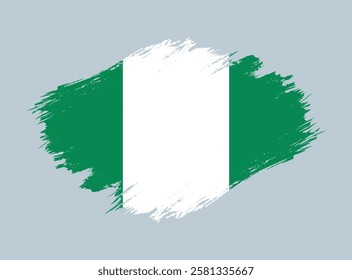 nigeria flag grunge vector design