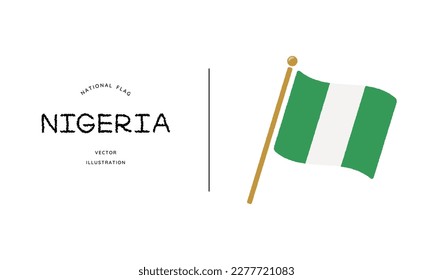 Ilustración vectorial de la bandera de Nigeria