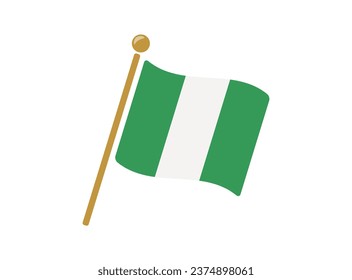 Ilustración vectorial de la bandera de Nigeria