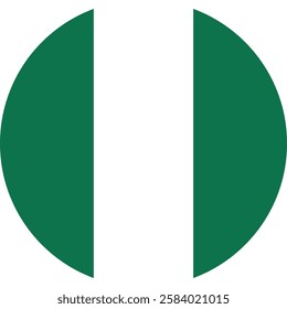 Nigeria flag illustrator country flags round symbol nation 