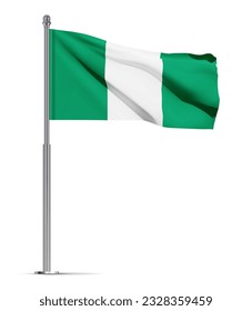 Nigeria flag isolated on white background. EPS10 vector